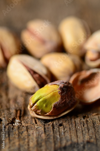 Close up shot of pistachios