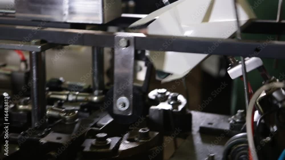 Paper boxes on production line Paper boxes on production line