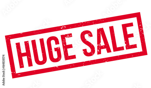Huge Sale rubber stamp. Grunge design with dust scratches. Effects can be easily removed for a clean, crisp look. Color is easily changed.