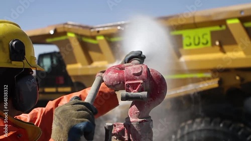 Washing bulldozer