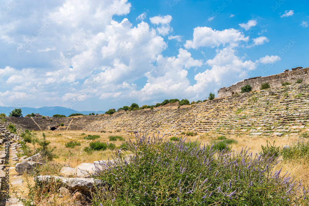 Stadium ruins at Aphrodisias Ancient City, Aydin, Turkey