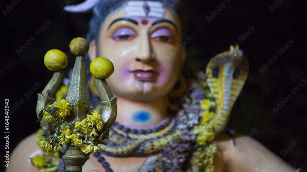 Lord Shiva Holding A Trishul In Tiruvannamalai Temple Near Smashan ...