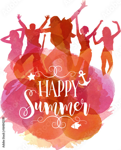 Happy Summer Watercolor