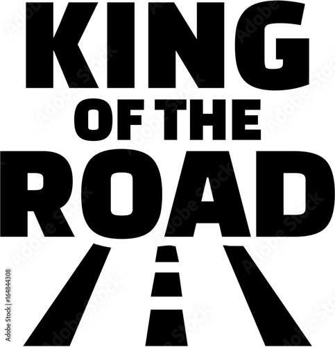 King of the road with street icon trucker