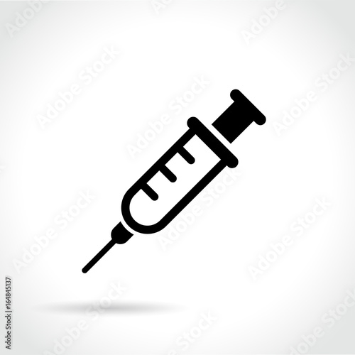 syringe icon on white background