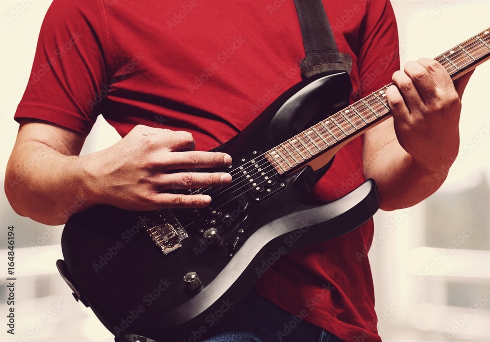 Obraz premium Man and guitar.