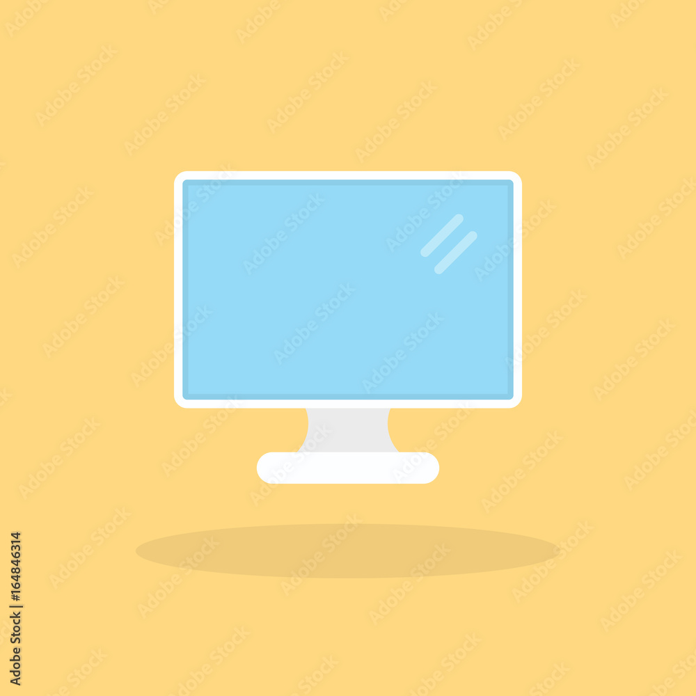 monitor flat icon illustration monitor flat icon illustration