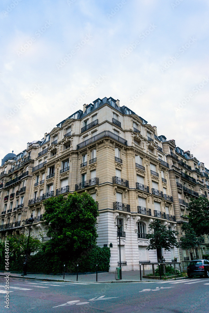 antique city building in paris, france Europe