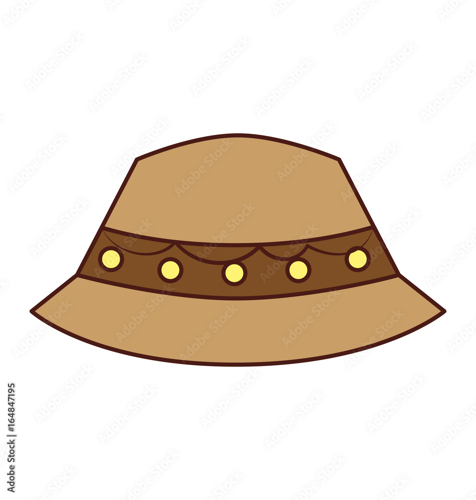 fisher hat isolated icon vector illustration design fisher hat isolated icon vector illustration design