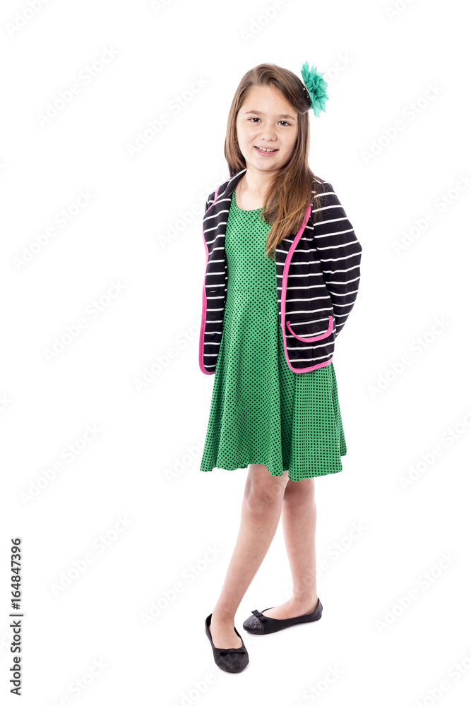 Full length portrait of a smiling pretty little girl Full length portrait of a smiling pretty little girl