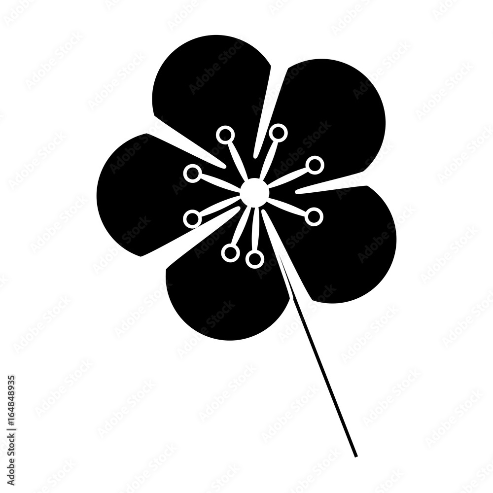 Fototapeta premium cute flower decorative icon vector illustration design