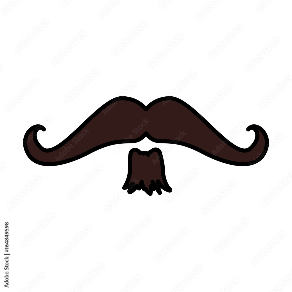 Obraz premium gentleman mustache isolated icon vector illustration design