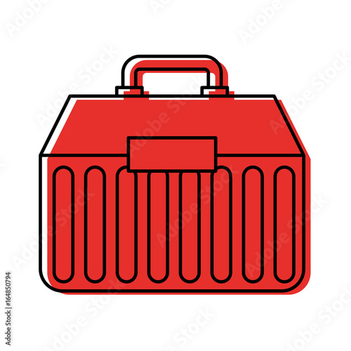 Fishing kit box icon vector illustration design