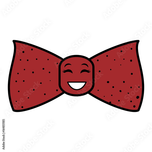 elegant bowtie kawaii character vector illustration design