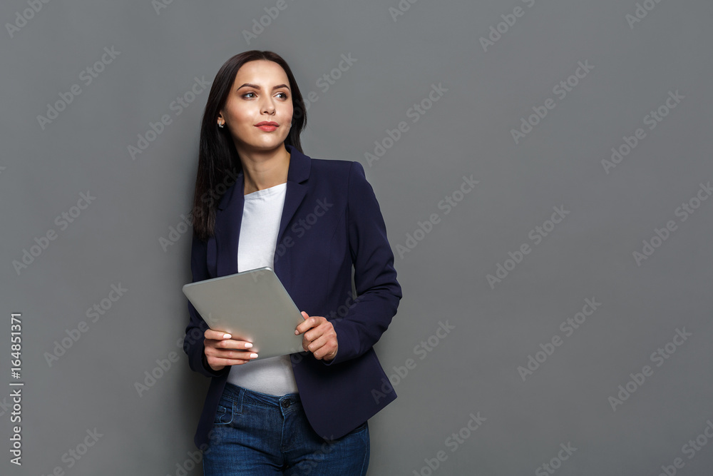Elegant business woman, copy space Elegant business woman, copy space