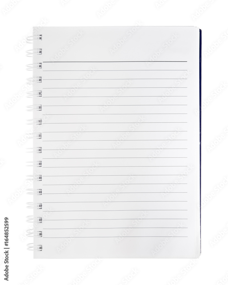 Blank notebook isolated on white background. Blank notebook isolated on white background.