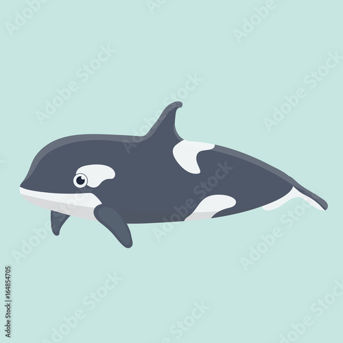 Vector illustration of a funny dolphin.