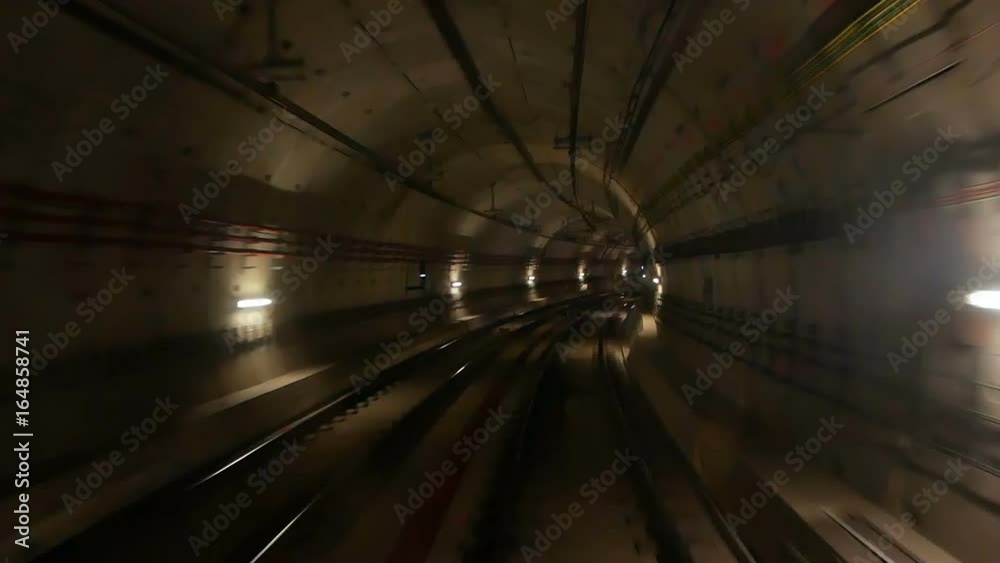 Train subway tunnel speed