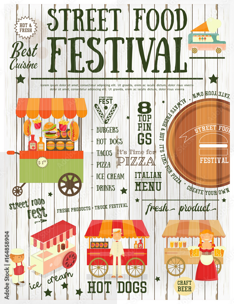 Naklejka premium Street Food Festival