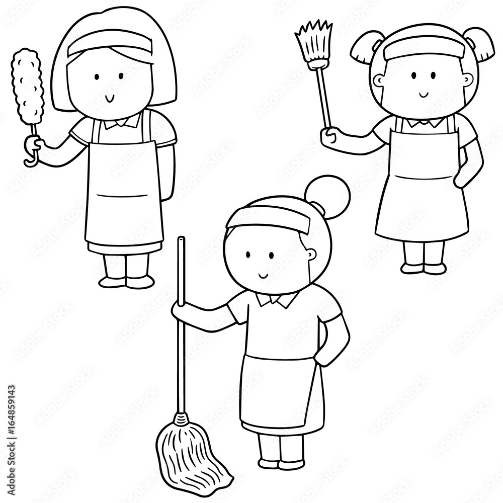 vector set of maid vector set of maid