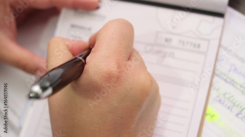 Hand signing document