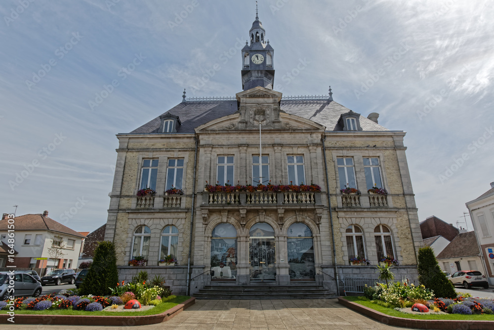 Hôtel de ville de la commune de Berck-sur-Mer, département du Pas-de-Calais, France