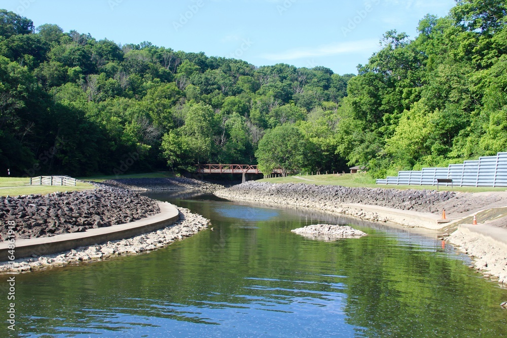 The creek and the landscape of the park. The creek and the landscape of the park.