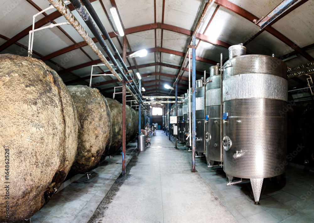 Cisterns in a wine cellar Cisterns in a wine cellar