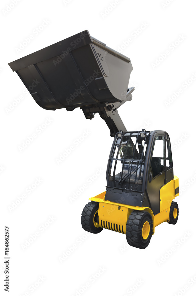 Small telescopic handler isolated on a white background Small telescopic handler isolated on a white background