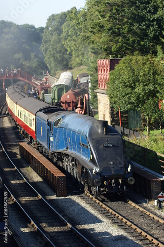 Photos Sir Nigel Gresley Steam engine with a passenger train at Goathland station on th