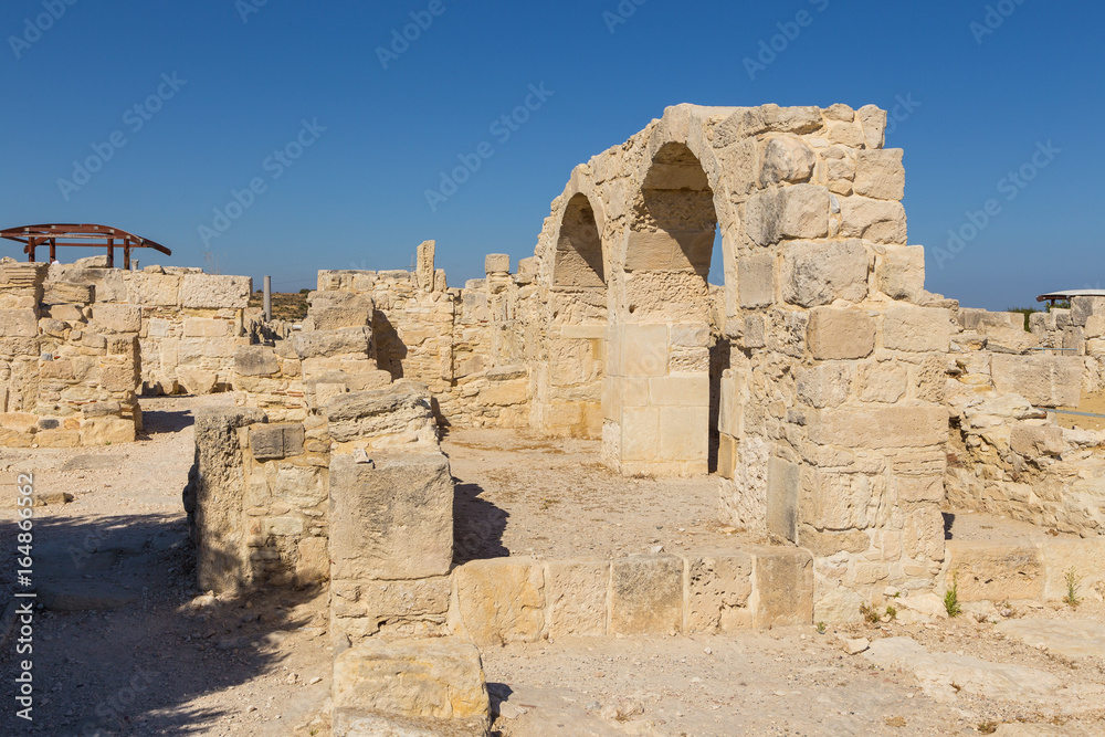 View of the ancient ruins of the city - state Kourion in Limassol,  Cyprus