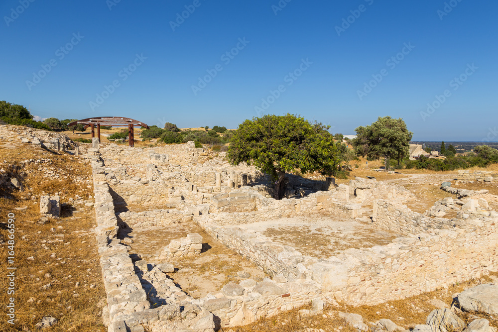 View of the ancient ruins of the city - state Kourion in Limassol,  Cyprus