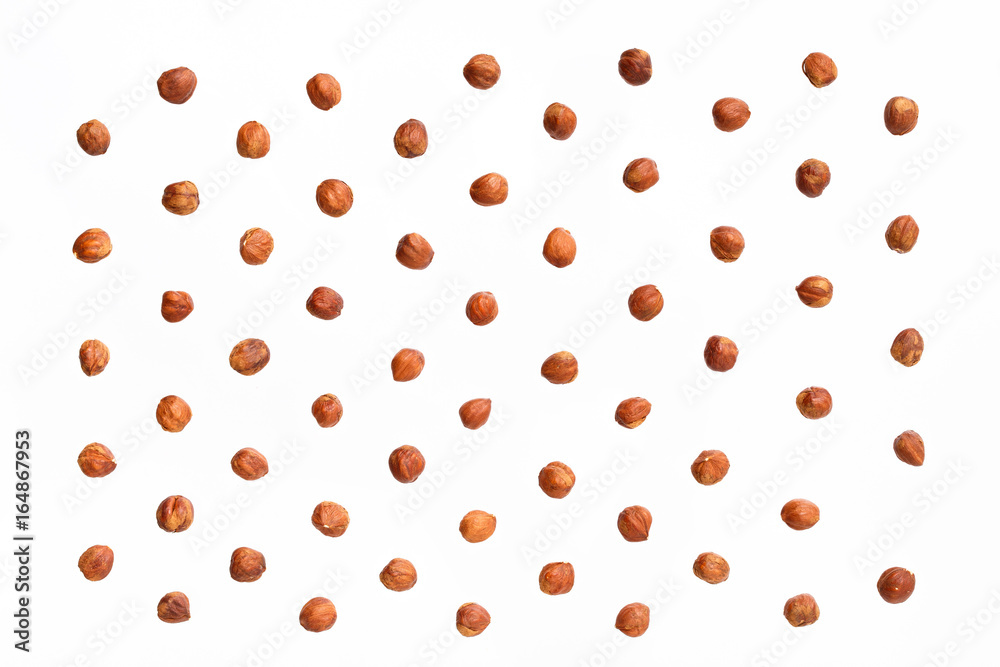 Composition of nuts pattern - hazelnut