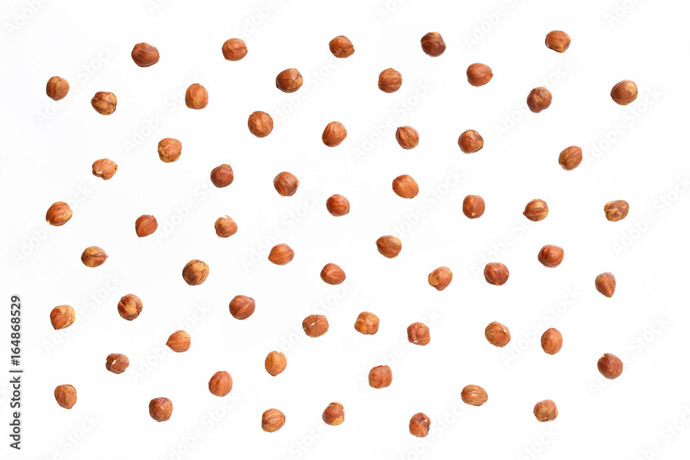 Composition of nuts pattern - hazelnut