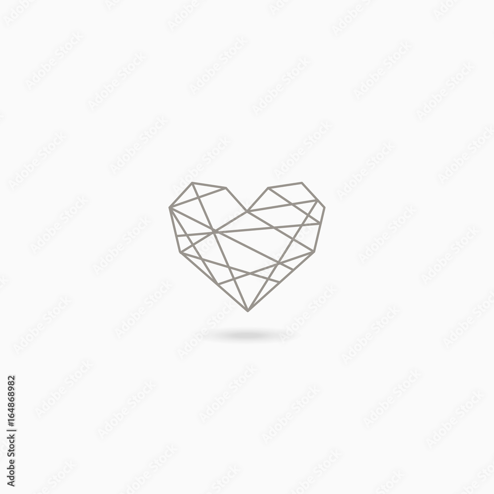 Simple linear heart Simple linear heart