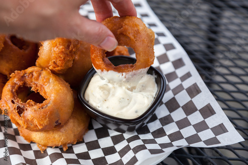 Dipping an Onion Ring