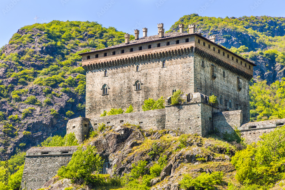 Verres Castle, Aosta Valley, Northern Italy