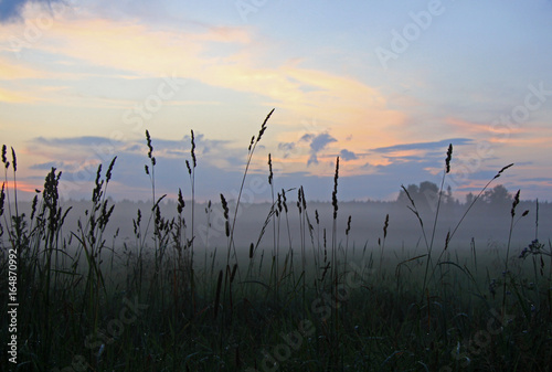 Soft pastel misty Sunset
