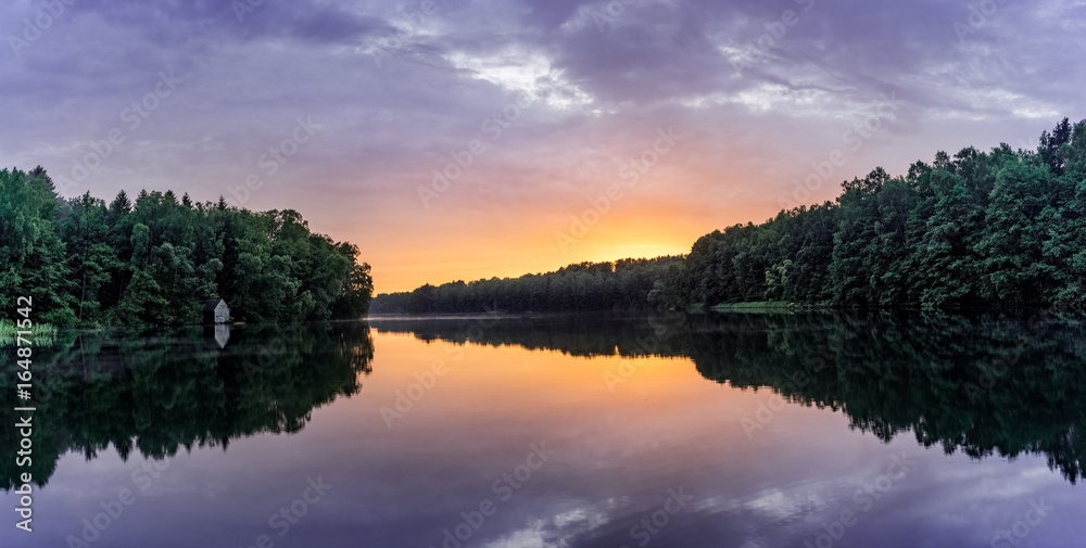 Sonnenuntergang am Pipersee, Schleswig-Holstein