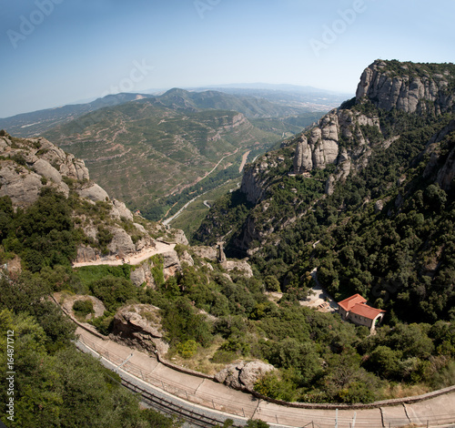 Beautiful summer day in the mountains of Montserrat, Catalonia, Spain