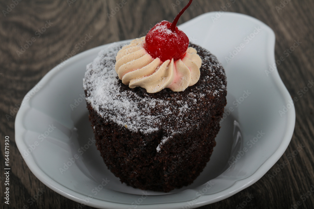 Cupcake with cherry Cupcake with cherry