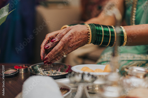 Indian Hindu Wedding Henna Detail