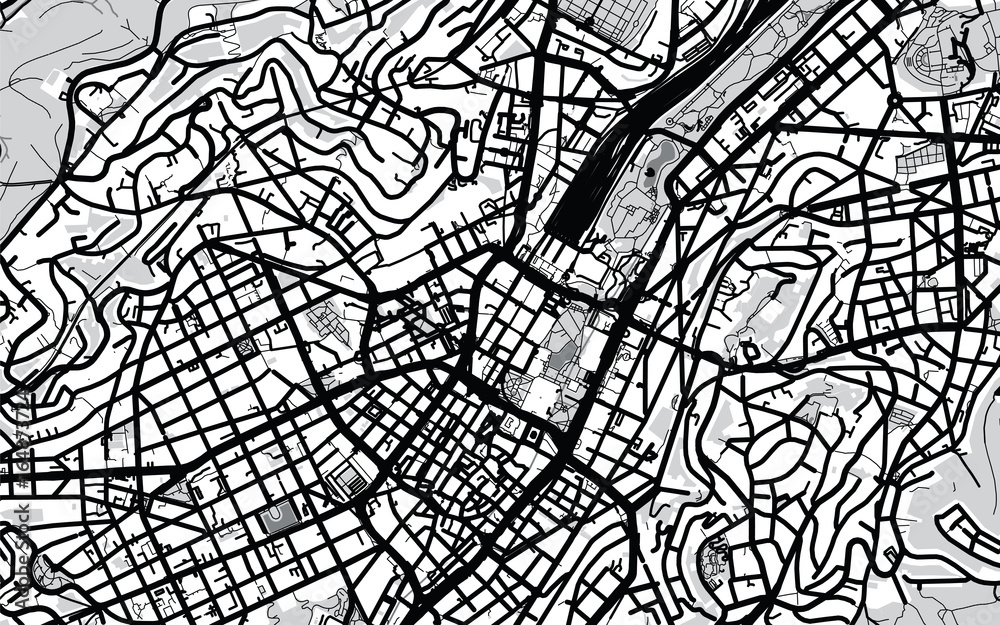 Obraz premium Vector city map of Stuttgart, Gernamy