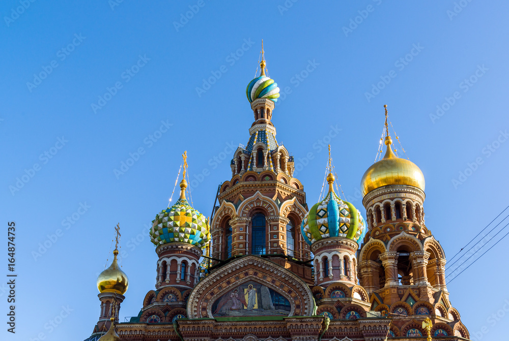 Obraz premium Temple of the Savior on Blood - close-up view, St. Petersburg, Russia