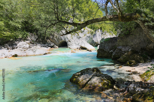 Foto Smaragdgrüner Fluss