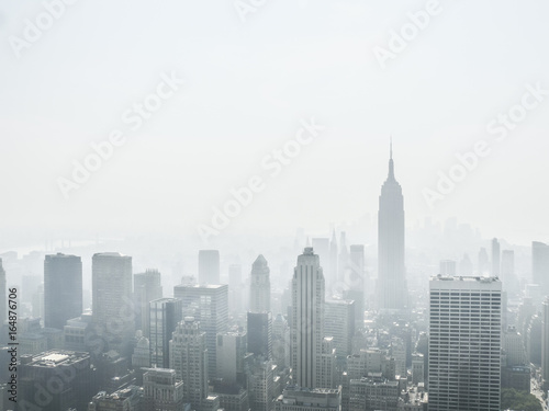 new york under fog