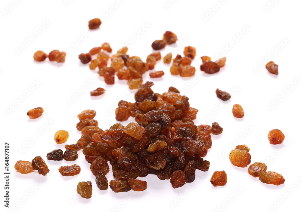 Pile of raisins isolated on white background Pile of raisins isolated on white background