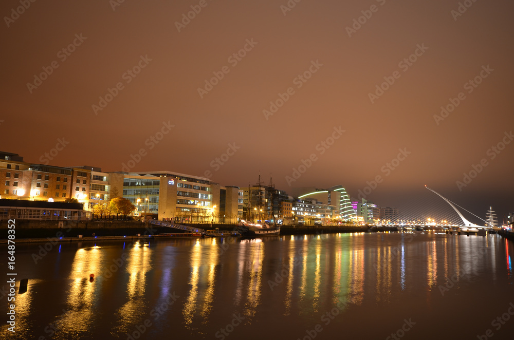 City Centre of Dublin, Ireland with river Liffey