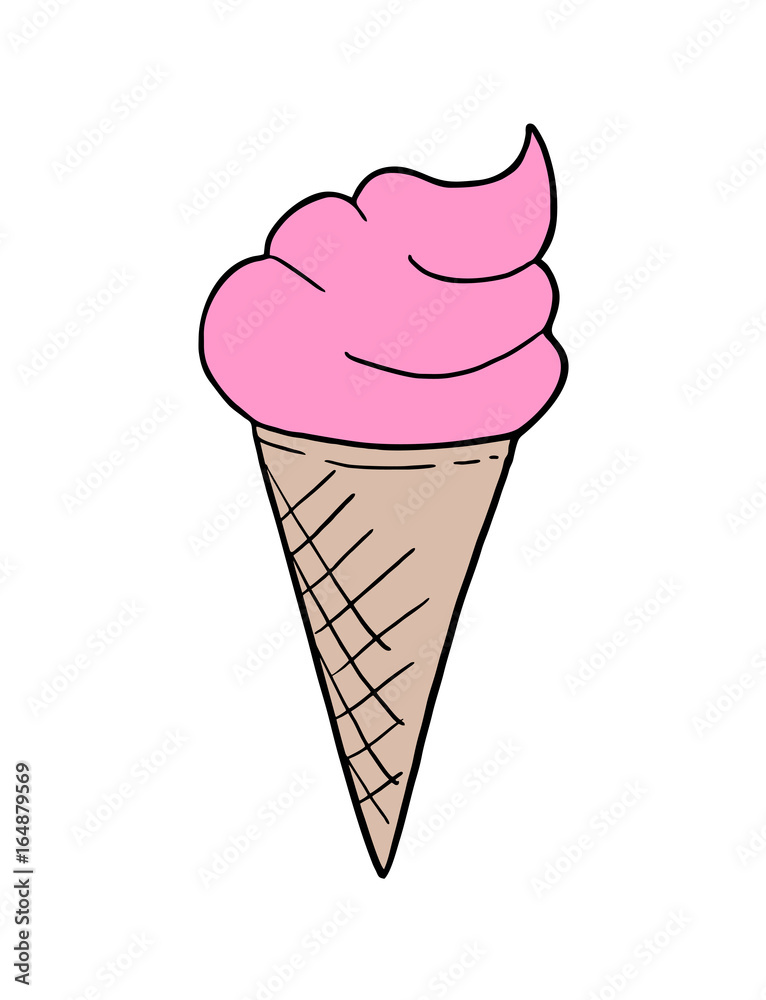 strawberry ice cream illustration strawberry ice cream illustration