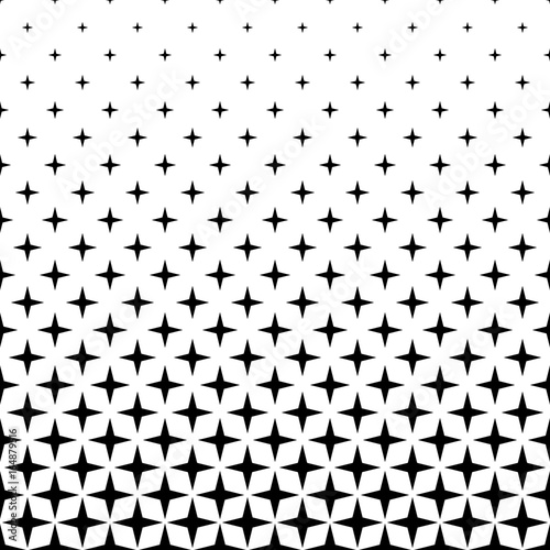 Monochrome star pattern - abstract vector background from geometric shapes